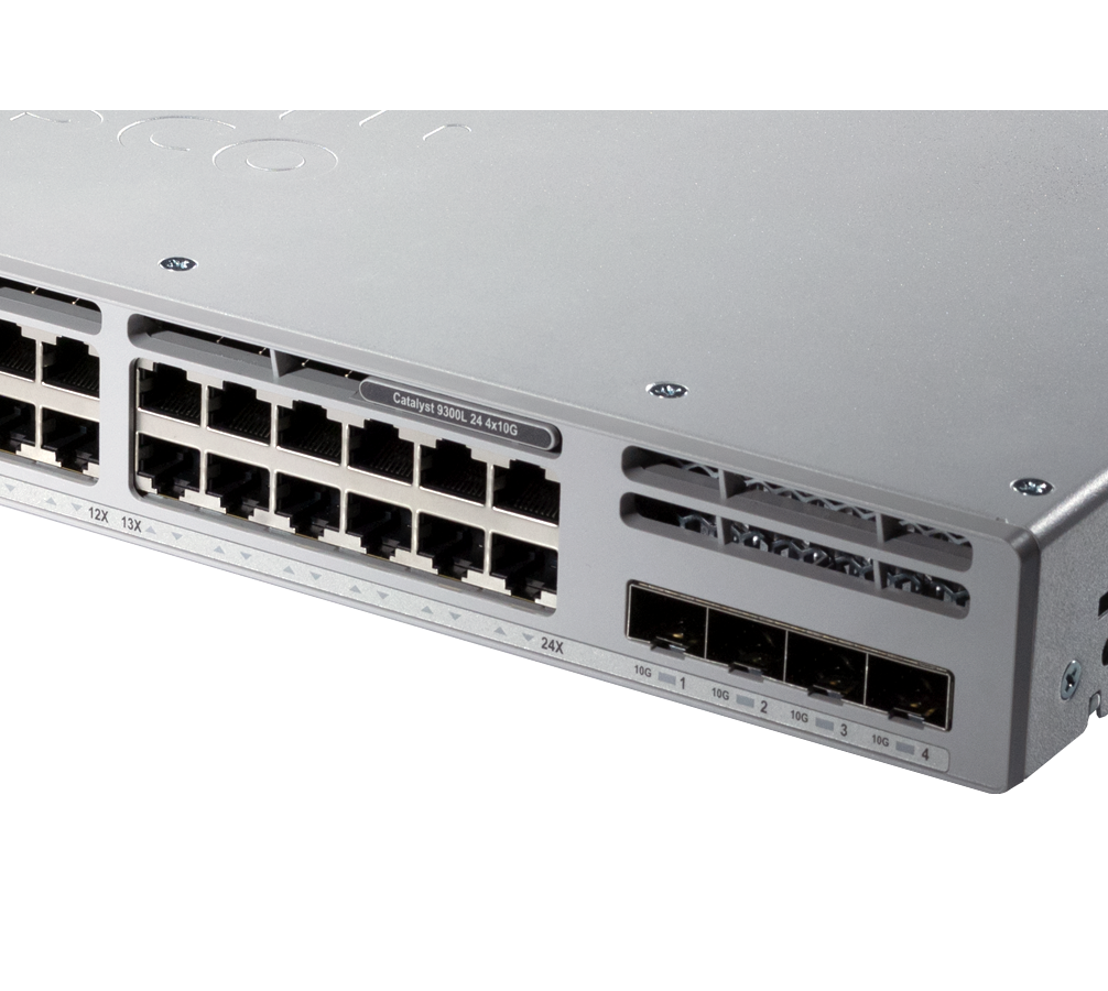 C9300L-24T-4X-E 	  Catalyst 9300 24-port fixed uplinks data only, 4X10G uplinks, Network Essentials