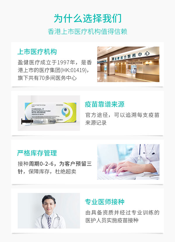 香港盈健医疗集团-HPV疫苗预约接种机构