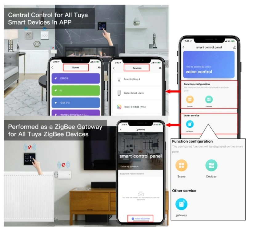 Wall Mount Tablet Home Automation 6 Inch Smart Home Android 8.1 Zigbee Control Panel